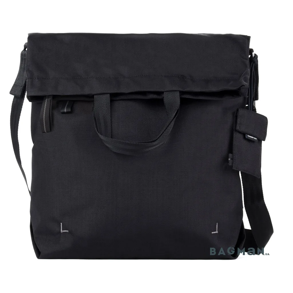 Doozie-Flap-Shopper-black-metallic-silver.jpg Crumpler - Doozie Flap Shopper Black Metallic silver - Зображення 1