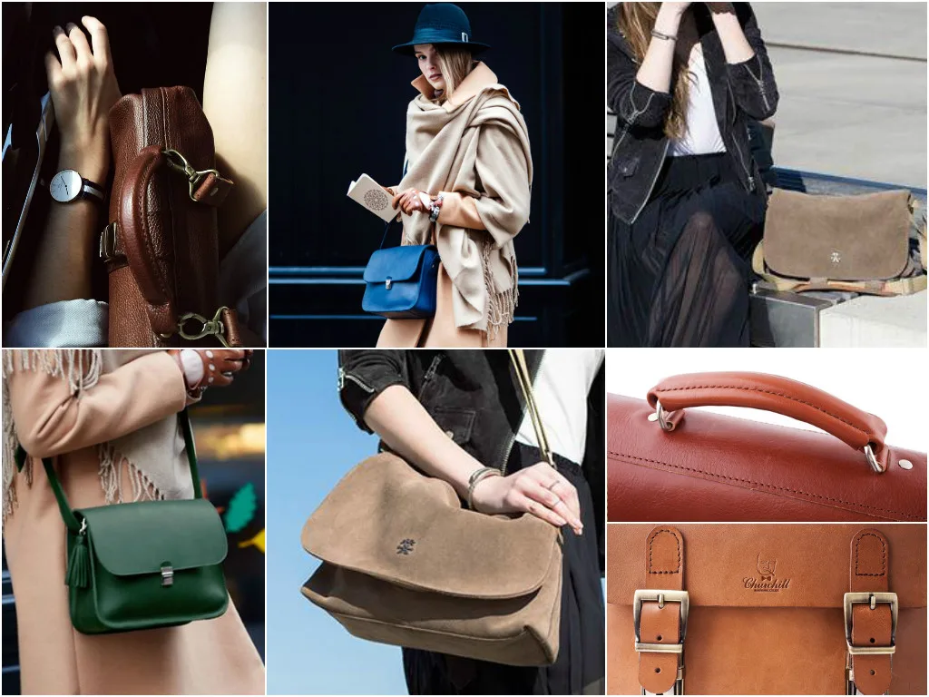 Shoulder leather bags