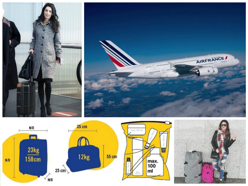 Розміри та вага ручної поклажі Air France