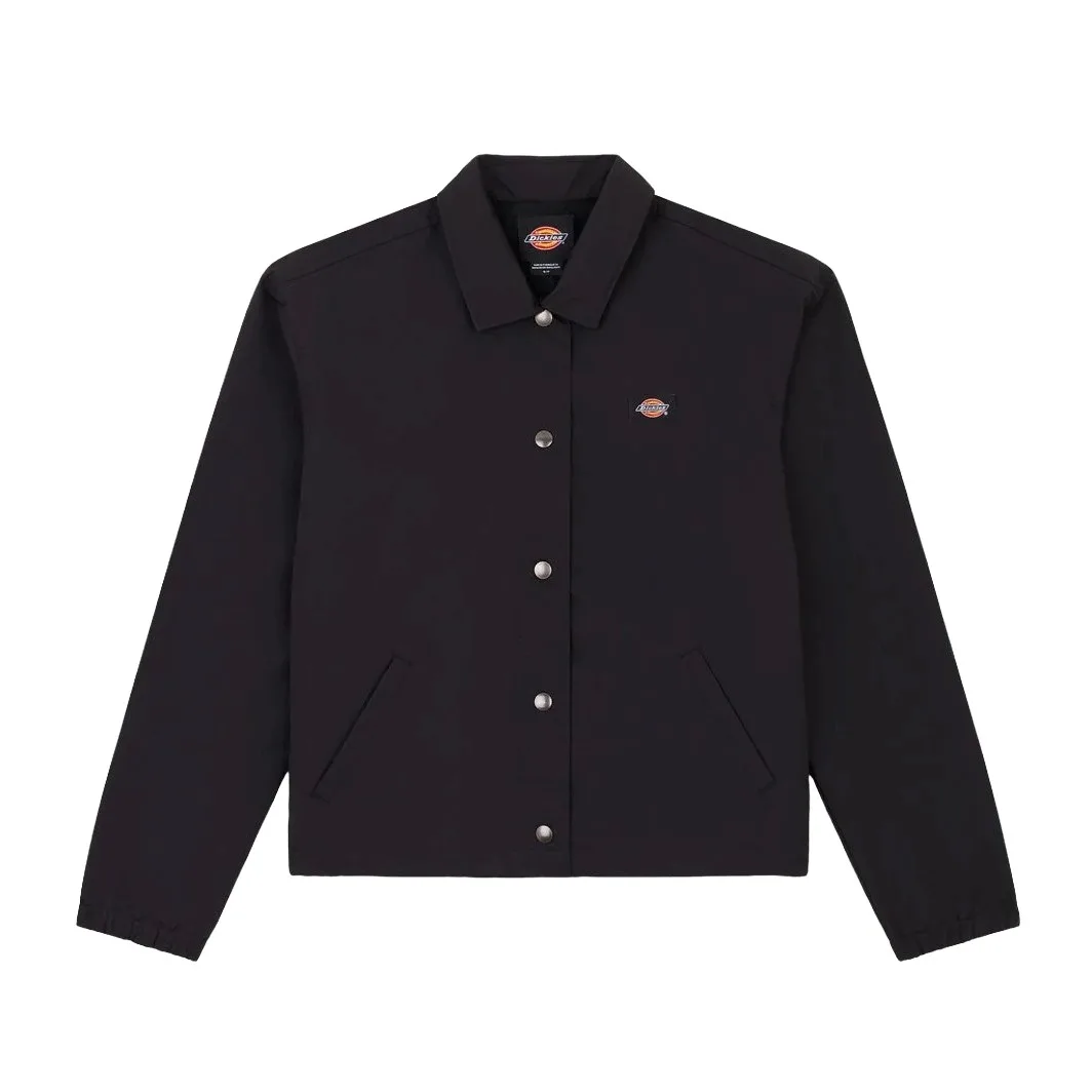 DK0A4YGWBLK-50 Куртка жін. Dickies – Oakport cropped Coach jacket Black - Зображення 1