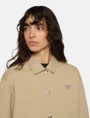 Куртка Dickies - Oakport cropped Coach jacket Khaki - Зображення 3