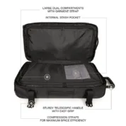 Валіза Eastpak - Tranverz L 121L Cnnct Coat Black - Зображення 11