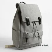 Everlane - The Twill Snap Backpack Reverse Denim + Black Leather