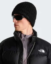 Шапка The North Face - Fohair Cabin Beanie (Black / Asphalt Grey) - Зображення 4
